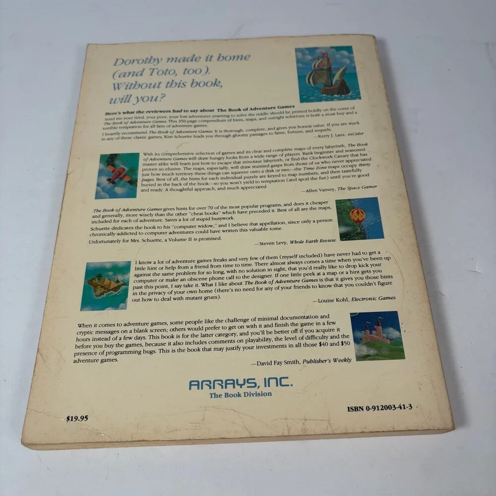 The Book of Adventure Games II by Kim R. Schuette 1st Printing 1985 Vintage